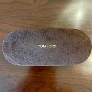 TOM FORD Brown Velvet Sunglasses Eye Glasses Hard Case Clamshell